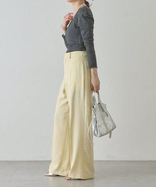 SHENERY（シーナリー）の「タックスラックス（スラックス・レディース・イエロー/グレー・38/36）」の20枚目の写真