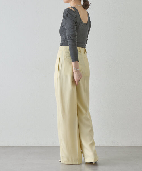 SHENERY（シーナリー）の「タックスラックス（スラックス・レディース・イエロー/グレー・38/36）」の21枚目の写真