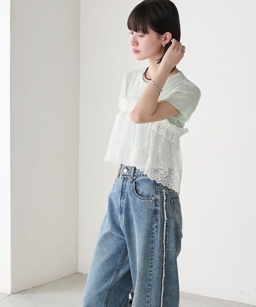 新品未使用　タグ付き　オブリ　obli スカラップチュールスカート スカラップチュールスカート | BOTTOMS | OBLI