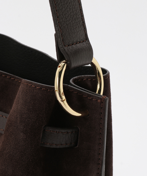 MILOS(ミロス)の「MILOS/ミロス SUEDE ONEHANDLE TOTE(ショルダーバッグ・レディース・ブラウン/ベージュ・FREE)」の16枚目の写真