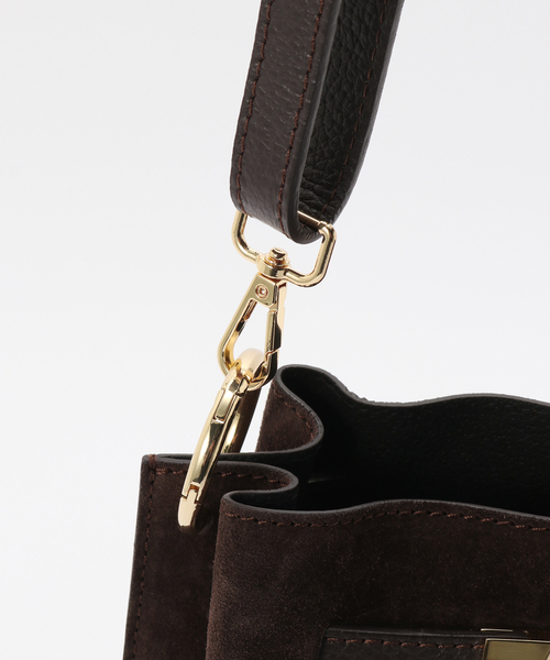 MILOS(ミロス)の「MILOS/ミロス SUEDE ONEHANDLE TOTE(ショルダーバッグ・レディース・ブラウン/ベージュ・FREE)」の19枚目の写真