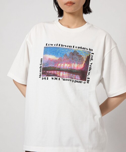CITEN（シテン）の「＜CITEN＞ファインアートハーフスリーブT（Tシャツ/カットソー・レディース・ライトグレー/イエロー/コバルトブルー/ピンク/ロイヤルブルー・M/S）」の5枚目の写真