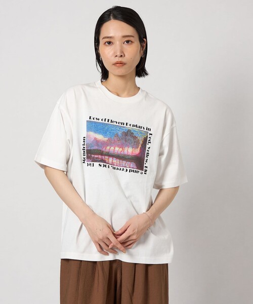 CITEN（シテン）の「＜CITEN＞ファインアートハーフスリーブT（Tシャツ/カットソー・レディース・ライトグレー/イエロー/コバルトブルー/ピンク/ロイヤルブルー・M/S）」の6枚目の写真