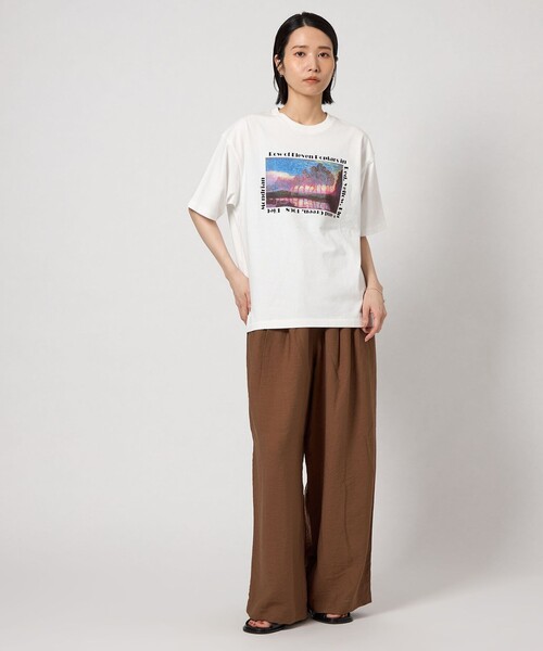 CITEN（シテン）の「＜CITEN＞ファインアートハーフスリーブT（Tシャツ/カットソー・レディース・ライトグレー/イエロー/コバルトブルー/ピンク/ロイヤルブルー・M/S）」の7枚目の写真