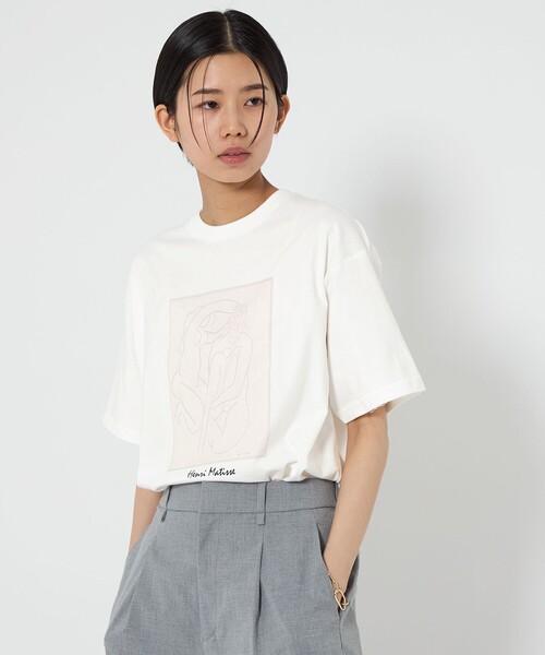 CITEN（シテン）の「＜CITEN＞ファインアートハーフスリーブT（Tシャツ/カットソー・レディース・ライトグレー/イエロー/コバルトブルー/ピンク/ロイヤルブルー・M/S）」の8枚目の写真