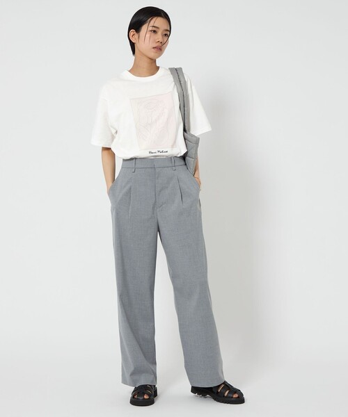 CITEN（シテン）の「＜CITEN＞ファインアートハーフスリーブT（Tシャツ/カットソー・レディース・ライトグレー/イエロー/コバルトブルー/ピンク/ロイヤルブルー・M/S）」の10枚目の写真