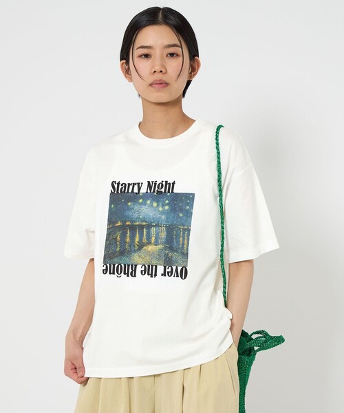 CITEN（シテン）の「＜CITEN＞ファインアートハーフスリーブT（Tシャツ/カットソー・レディース・ライトグレー/イエロー/コバルトブルー/ピンク/ロイヤルブルー・M/S）」の14枚目の写真