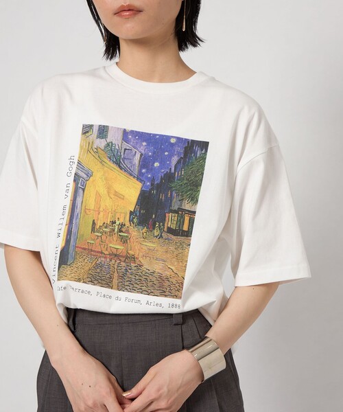CITEN（シテン）の「＜CITEN＞ファインアートハーフスリーブT（Tシャツ/カットソー・レディース・ライトグレー/イエロー/コバルトブルー/ピンク/ロイヤルブルー・M/S）」の16枚目の写真
