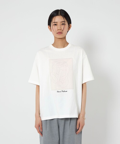 CITEN（シテン）の「＜CITEN＞ファインアートハーフスリーブT（Tシャツ/カットソー・レディース・ライトグレー/イエロー/コバルトブルー/ピンク/ロイヤルブルー・M/S）」の21枚目の写真