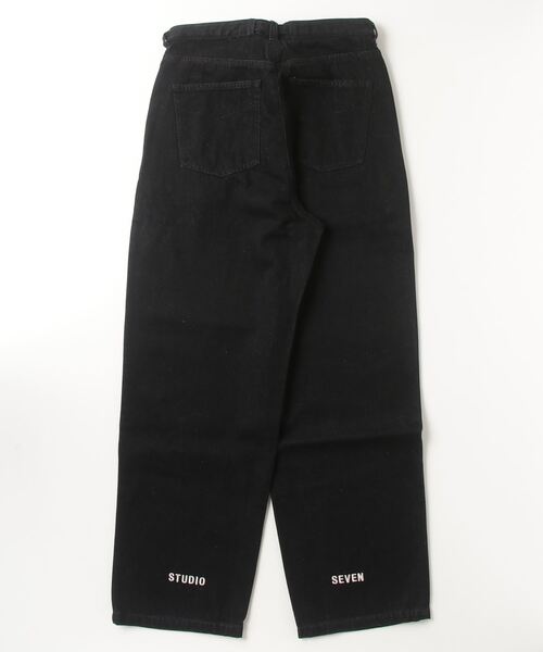 STUDIO SEVEN(スタジオ セブン)の「Logo Embroidery Denim Pants【STUDIOSEVEN/スタジオセブン】(デニムパンツ・メンズ・ブラック・MEDIUM/LARGE)」の2枚目の写真