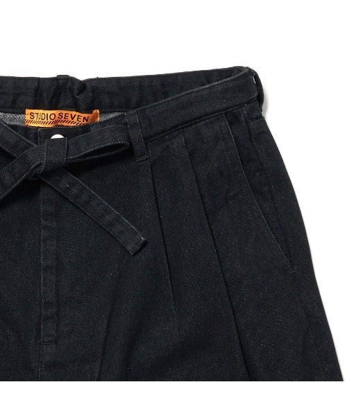 STUDIO SEVEN(スタジオ セブン)の「Logo Embroidery Denim Pants【STUDIOSEVEN/スタジオセブン】(デニムパンツ・メンズ・ブラック・MEDIUM/LARGE)」の7枚目の写真