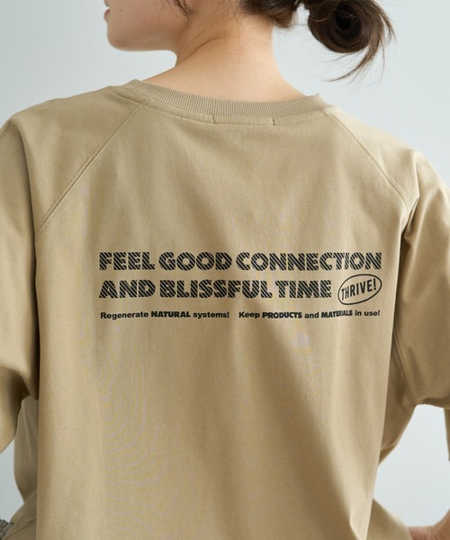 FEEL GOOD CONNECTION AND BLISSFUL TIME(フィールグッドコネクションアンドブリスフルタイム)の「【F&B】ロゴ刺繍&プリントTシャツ(Tシャツ/カットソー・レディース・オフホワイト/ベージュ/ブラック・FREE)」の14枚目の写真