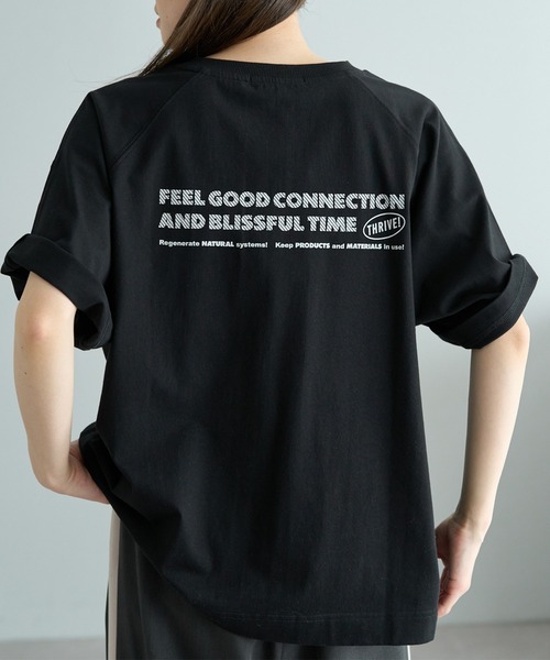 FEEL GOOD CONNECTION AND BLISSFUL TIME(フィールグッドコネクションアンドブリスフルタイム)の「【F&B】ロゴ刺繍&プリントTシャツ(Tシャツ/カットソー・レディース・オフホワイト/ベージュ/ブラック・FREE)」の20枚目の写真
