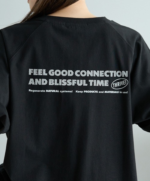 FEEL GOOD CONNECTION AND BLISSFUL TIME(フィールグッドコネクションアンドブリスフルタイム)の「【F&B】ロゴ刺繍&プリントTシャツ(Tシャツ/カットソー・レディース・オフホワイト/ベージュ/ブラック・FREE)」の21枚目の写真