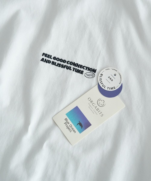 FEEL GOOD CONNECTION AND BLISSFUL TIME(フィールグッドコネクションアンドブリスフルタイム)の「【F&B】ロゴ刺繍&プリントTシャツ(Tシャツ/カットソー・レディース・オフホワイト/ベージュ/ブラック・FREE)」の4枚目の写真