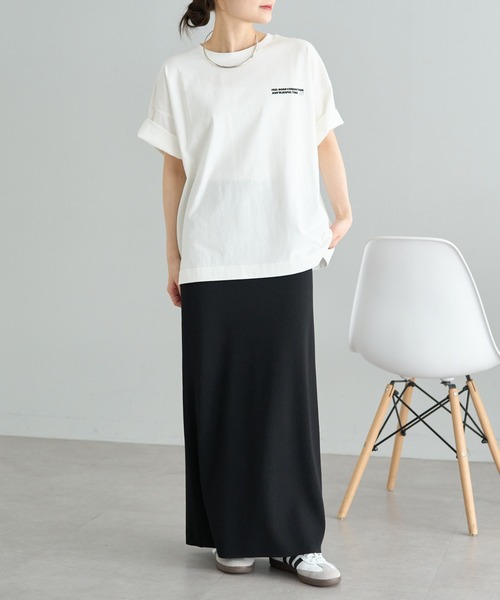 FEEL GOOD CONNECTION AND BLISSFUL TIME(フィールグッドコネクションアンドブリスフルタイム)の「【F&B】ロゴ刺繍&プリントTシャツ(Tシャツ/カットソー・レディース・オフホワイト/ベージュ/ブラック・FREE)」の8枚目の写真