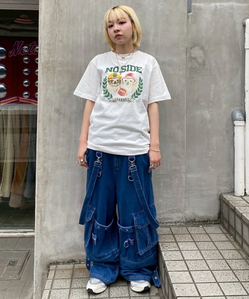 Candy Stripper(キャンディストリッパー)の「NO SIDE Tシャツ(Tシャツ/カットソー・レディース・オフホワイト/ブルー/ブラック/レッド・M/L/XL)」の10枚目の写真