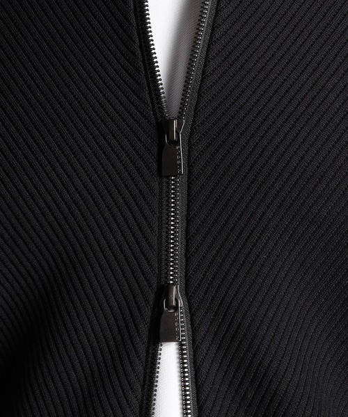 MONSIEUR NICOLE(ムッシュニコル)の「【ex/tra】バイアスリブ ニットブルゾン(ニット/セーター・メンズ・ホワイト/ライトグレー/ブラック・LARGE/X-LARGE/MEDIUM)」の6枚目の写真