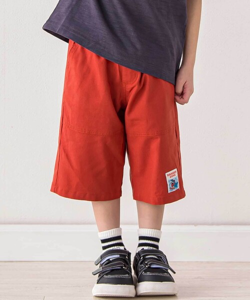 SLAP SLIP(スラップスリップ)の「【お揃い/接触冷感】カラフル麻レーヨン5.5分丈パンツ(80~130cm)(その他パンツ・キッズ・レッド/ネイビー/ベージュ/イエロー/グリーン・100cm/90cm/110cm/130cm/120cm/80cm)」の5枚目の写真