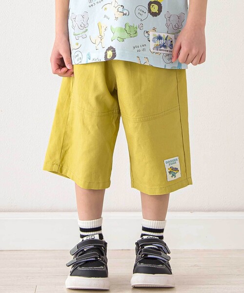 SLAP SLIP(スラップスリップ)の「【お揃い/接触冷感】カラフル麻レーヨン5.5分丈パンツ(80~130cm)(その他パンツ・キッズ・レッド/ネイビー/ベージュ/イエロー/グリーン・100cm/90cm/110cm/130cm/120cm/80cm)」の1枚目の写真