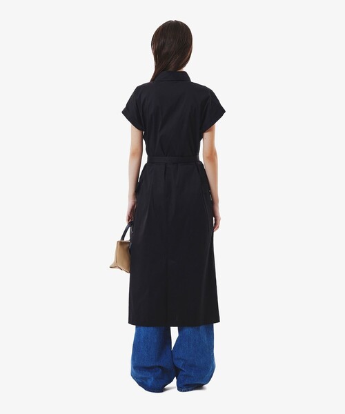 LACOSTE(ラコステ)の「キモノスリーブシャツドレス(シャツワンピース・レディース・ブラック/グレイッシュブルー・34/36/38/40)」の3枚目の写真