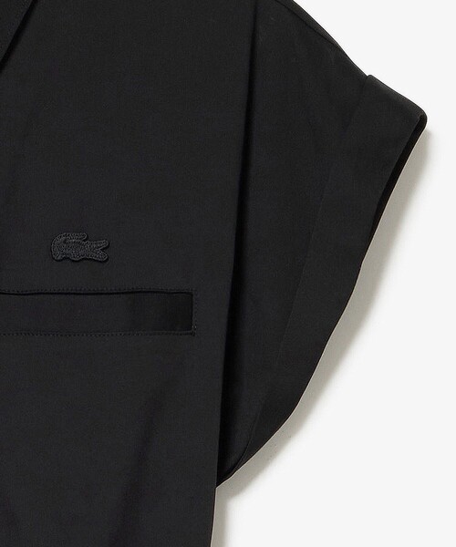 LACOSTE(ラコステ)の「キモノスリーブシャツドレス(シャツワンピース・レディース・ブラック/グレイッシュブルー・34/36/38/40)」の9枚目の写真