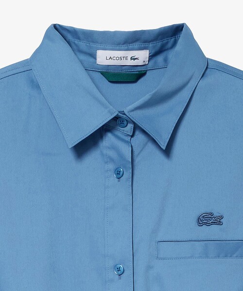 LACOSTE(ラコステ)の「キモノスリーブシャツドレス(シャツワンピース・レディース・ブラック/グレイッシュブルー・34/36/38/40)」の17枚目の写真