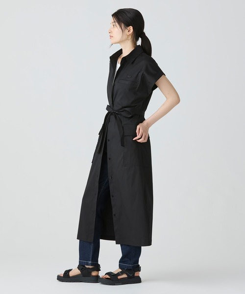 【LACOSTE】スリーブシャツワンピース セール】キモノスリーブシャツドレス(シャツワンピース