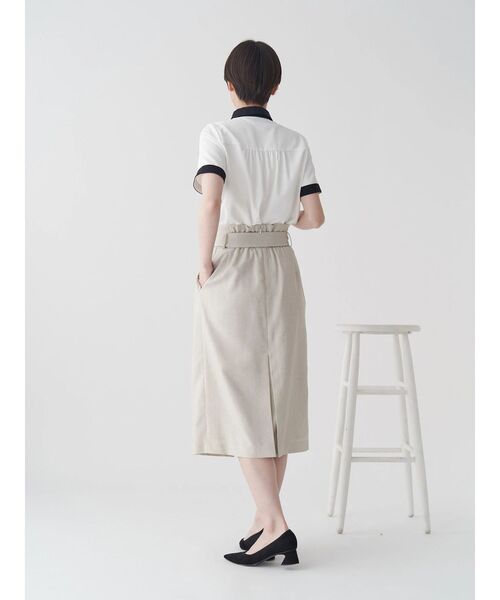 TONAL（トーナル）の「クレリック半袖シャツ（シャツ/ブラウス・レディース・オフホワイト/ミント/ネイビー・MEDIUM）」の7枚目の写真