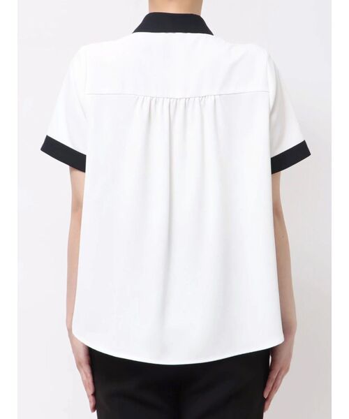 TONAL（トーナル）の「クレリック半袖シャツ（シャツ/ブラウス・レディース・オフホワイト/ミント/ネイビー・MEDIUM）」の10枚目の写真