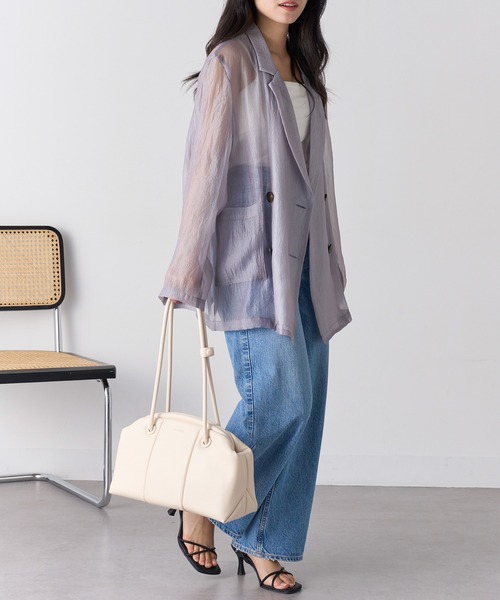 ADD CULUMN（アドカラム）の「【ADD CULUMN】25AW PUFF CLASP BOSTON M A25W02B429（ボストンバッグ・レディース・アイボリー/ブラック/ブラウン/グリーン・FREE）」の18枚目の写真