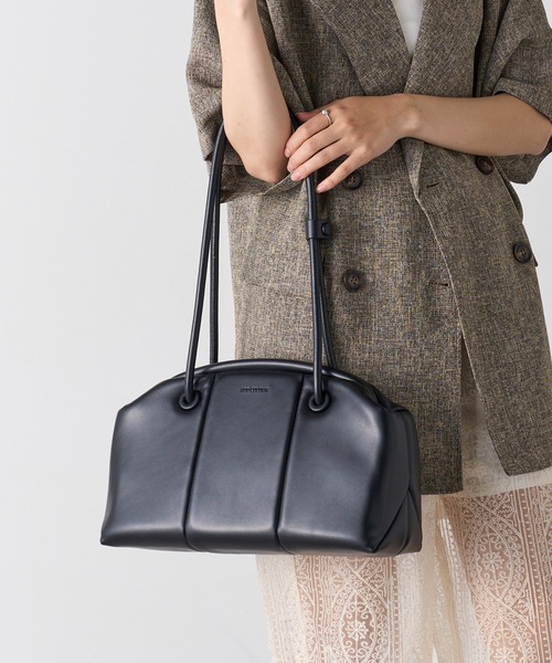 ADD CULUMN（アドカラム）の「【ADD CULUMN】25AW PUFF CLASP BOSTON M A25W02B429（ボストンバッグ・レディース・アイボリー/ブラック/ブラウン/グリーン・FREE）」の7枚目の写真