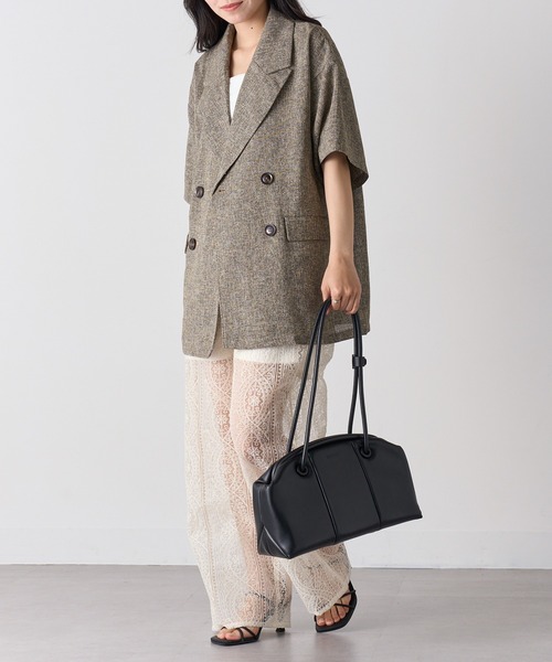 ADD CULUMN（アドカラム）の「【ADD CULUMN】25AW PUFF CLASP BOSTON M A25W02B429（ボストンバッグ・レディース・アイボリー/ブラック/ブラウン/グリーン・FREE）」の11枚目の写真