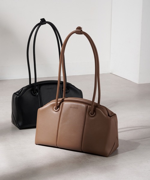 ADD CULUMN（アドカラム）の「【ADD CULUMN】25AW PUFF CLASP BOSTON M A25W02B429（ボストンバッグ・レディース・アイボリー/ブラック/ブラウン/グリーン・FREE）」の19枚目の写真