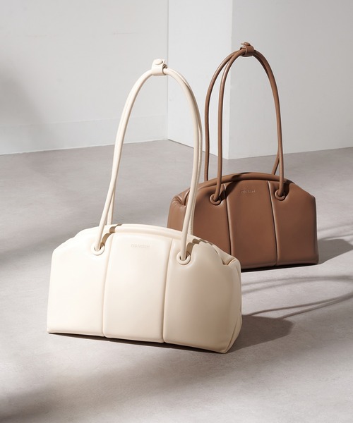 ADD CULUMN（アドカラム）の「【ADD CULUMN】25AW PUFF CLASP BOSTON M A25W02B429（ボストンバッグ・レディース・アイボリー/ブラック/ブラウン/グリーン・FREE）」の12枚目の写真