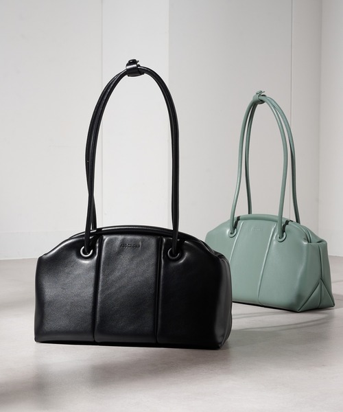 ADD CULUMN（アドカラム）の「【ADD CULUMN】25AW PUFF CLASP BOSTON M A25W02B429（ボストンバッグ・レディース・アイボリー/ブラック/ブラウン/グリーン・FREE）」の5枚目の写真