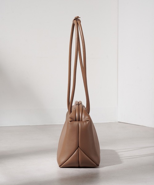 ADD CULUMN（アドカラム）の「【ADD CULUMN】25AW PUFF CLASP BOSTON M A25W02B429（ボストンバッグ・レディース・アイボリー/ブラック/ブラウン/グリーン・FREE）」の20枚目の写真