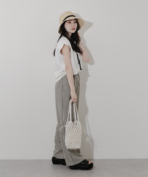 SMELLY（スメリー）の「マクラメバッグ（ハンドバッグ・レディース・アイボリー/ベージュ・-）」の5枚目の写真