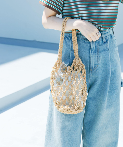 SMELLY（スメリー）の「マクラメバッグ（ハンドバッグ・レディース・アイボリー/ベージュ・-）」の7枚目の写真