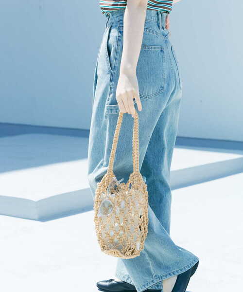 SMELLY（スメリー）の「マクラメバッグ（ハンドバッグ・レディース・アイボリー/ベージュ・-）」の8枚目の写真