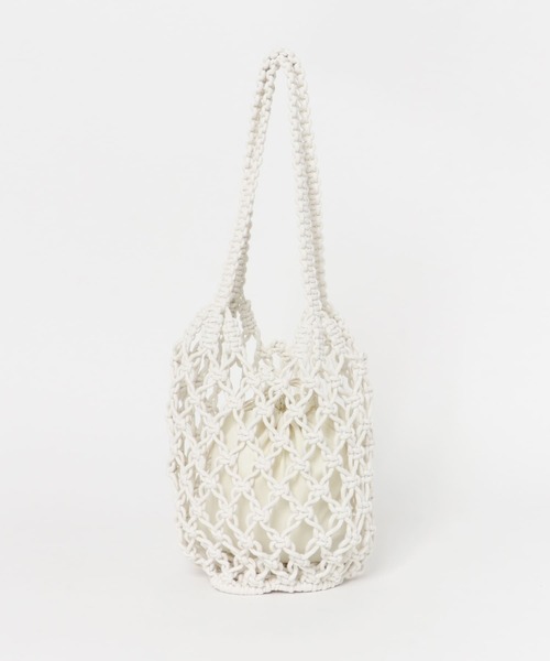 SMELLY（スメリー）の「マクラメバッグ（ハンドバッグ・レディース・アイボリー/ベージュ・-）」の15枚目の写真