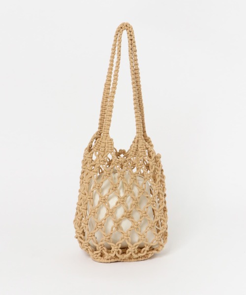 SMELLY（スメリー）の「マクラメバッグ（ハンドバッグ・レディース・アイボリー/ベージュ・-）」の16枚目の写真