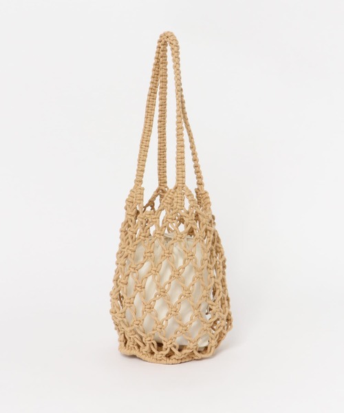 SMELLY（スメリー）の「マクラメバッグ（ハンドバッグ・レディース・アイボリー/ベージュ・-）」の17枚目の写真