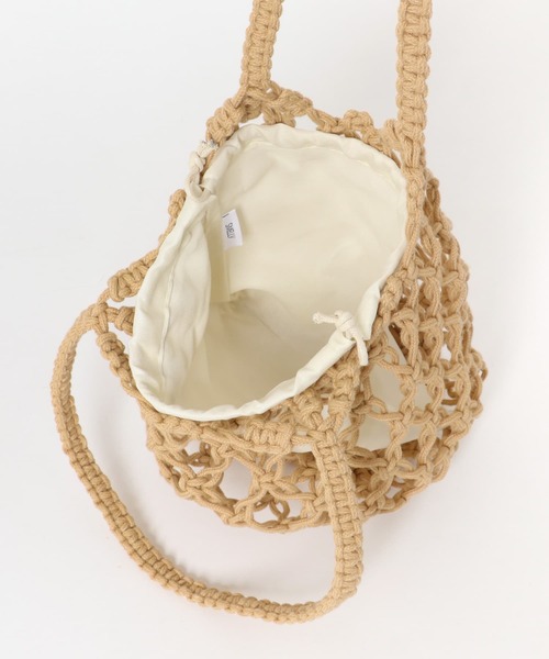 SMELLY（スメリー）の「マクラメバッグ（ハンドバッグ・レディース・アイボリー/ベージュ・-）」の19枚目の写真
