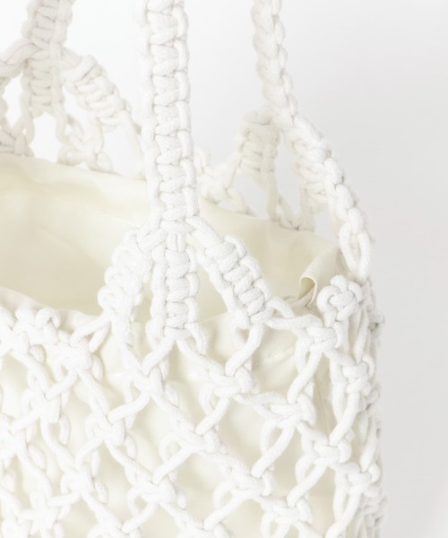 SMELLY（スメリー）の「マクラメバッグ（ハンドバッグ・レディース・アイボリー/ベージュ・-）」の21枚目の写真