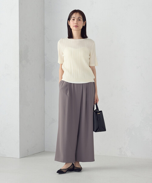 COMME CA ISM(コムサイズム)の「ランダムシアーニット(ニット/セーター・レディース・アイボリー/ブラック・LARGE/MEDIUM)」の13枚目の写真