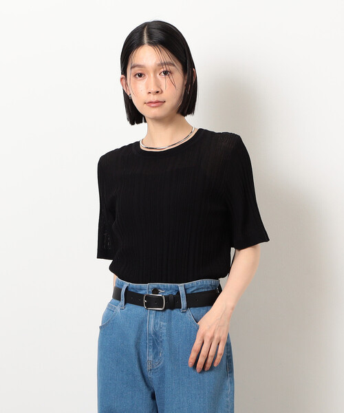 COMME CA ISM(コムサイズム)の「ランダムシアーニット(ニット/セーター・レディース・アイボリー/ブラック・LARGE/MEDIUM)」の20枚目の写真