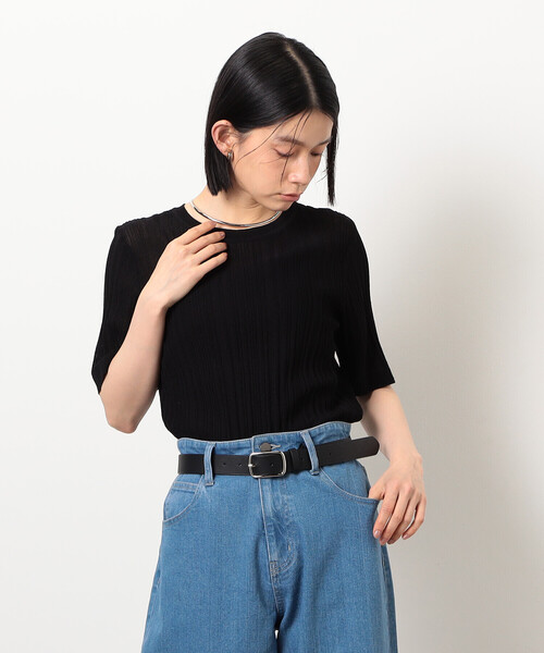 COMME CA ISM(コムサイズム)の「ランダムシアーニット(ニット/セーター・レディース・アイボリー/ブラック・LARGE/MEDIUM)」の21枚目の写真