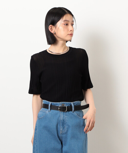 COMME CA ISM(コムサイズム)の「ランダムシアーニット(ニット/セーター・レディース・アイボリー/ブラック・LARGE/MEDIUM)」の22枚目の写真