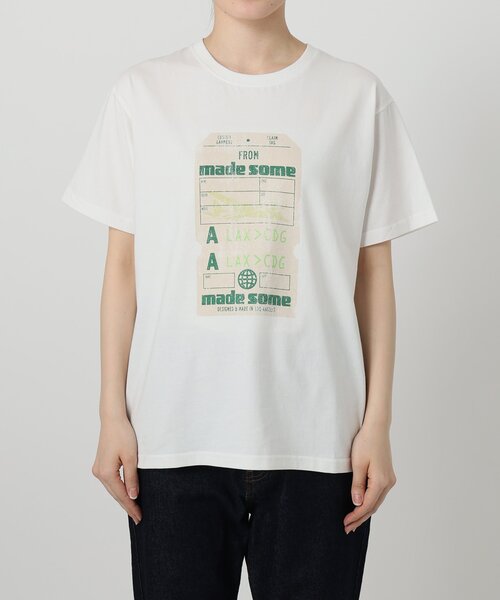 SLOBE IENA(スローブイエナ)の「made some sports wear for SLOBE IENA ロゴTEE(Tシャツ/カットソー・レディース・ネイビー/ホワイト/グリーン/ホワイト系その他/ブルー/ライトブルー/ホワイト×ホワイト・FREE)」の11枚目の写真
